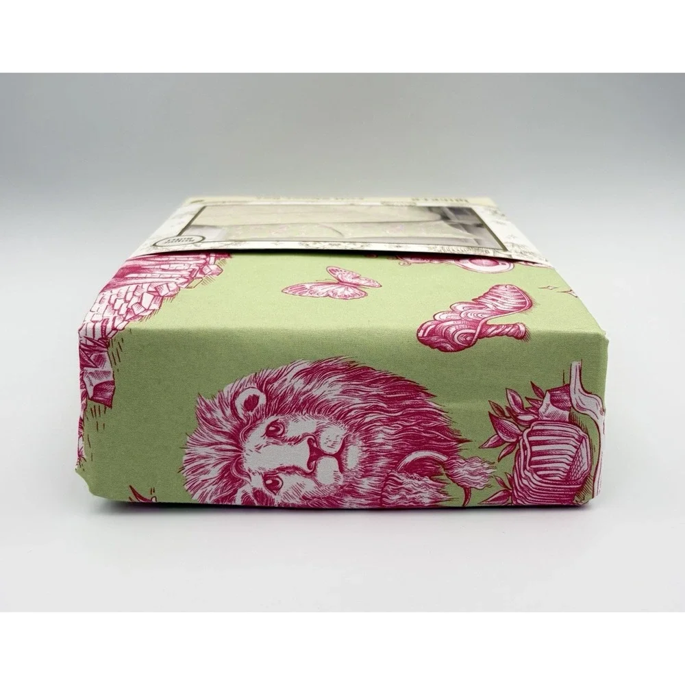 Wicked Katie Kime Full Sheet Set 4 Pc Bedding Green Pink Toile Target New NWT